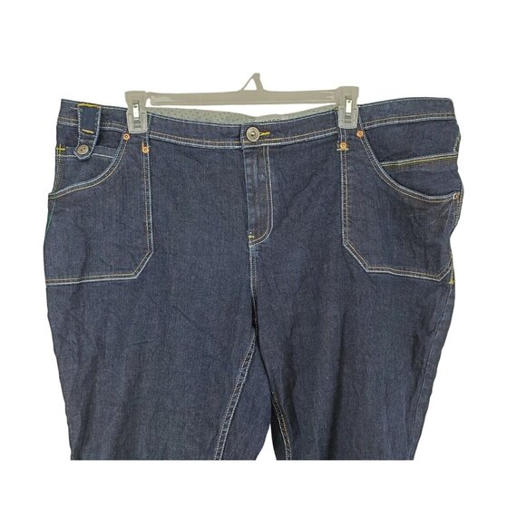 Venezia Capri Women's Plus Sz 26 Dark Wash Stretch Fashion Stitching - Picture 3 of 6